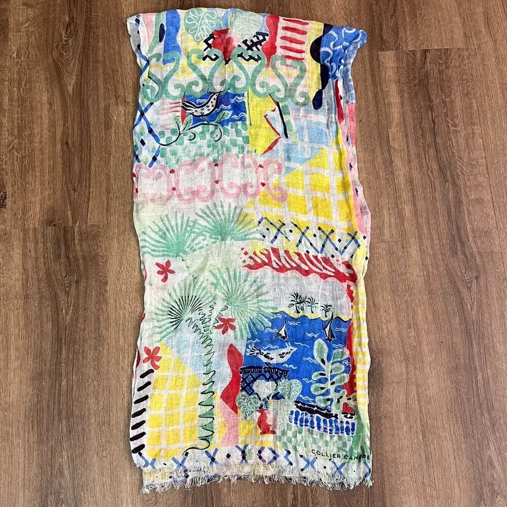 Collier Campbell Vintage 1980 Colorful Summer Scarf